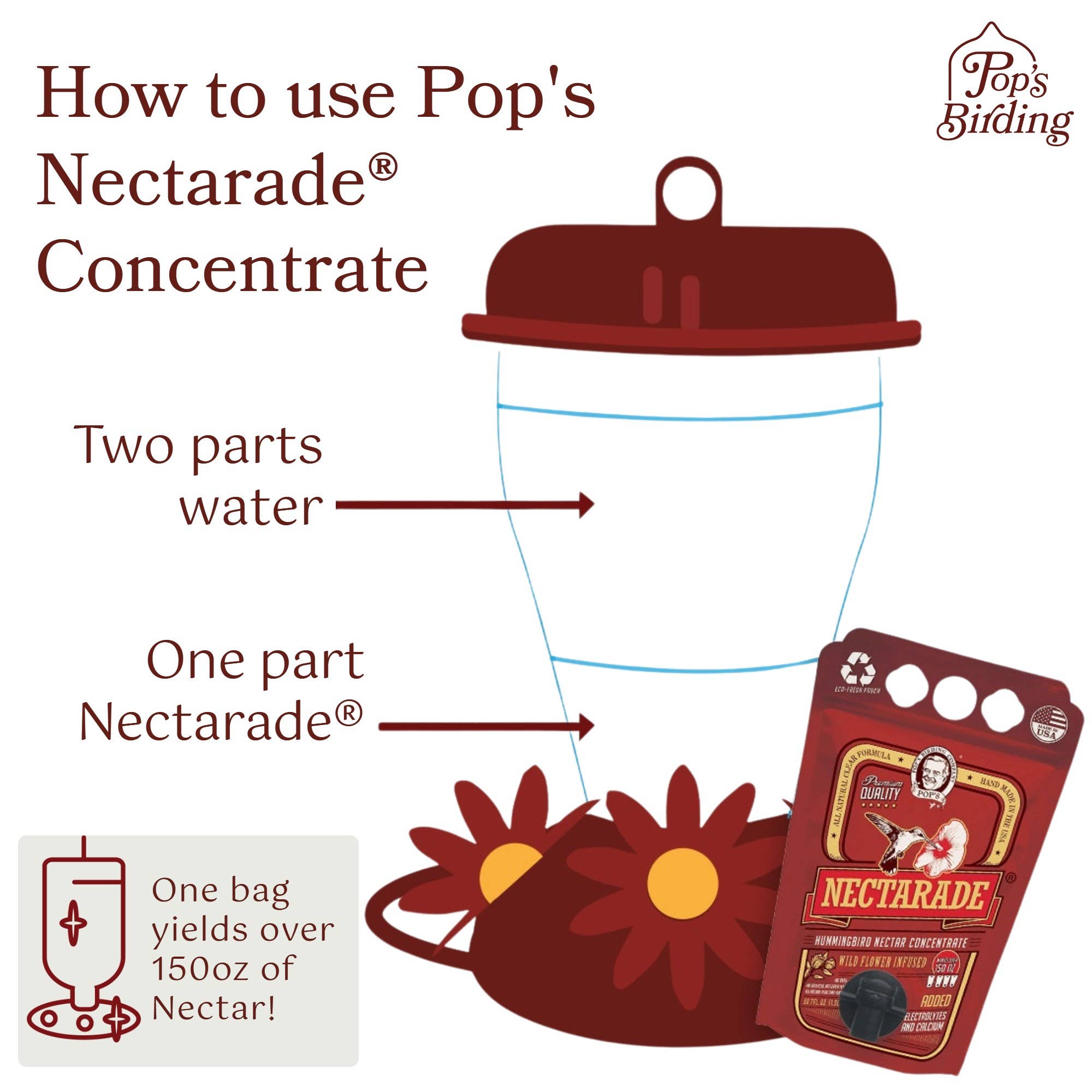 Nectarade Hummingbird Nectar, Concentrate Liquid (50.7 oz)