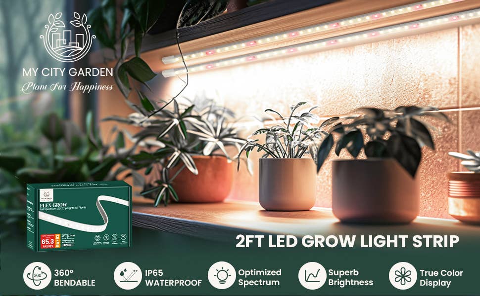 Houseplant Grow Light Strips | 3 Pack | Flex Grow