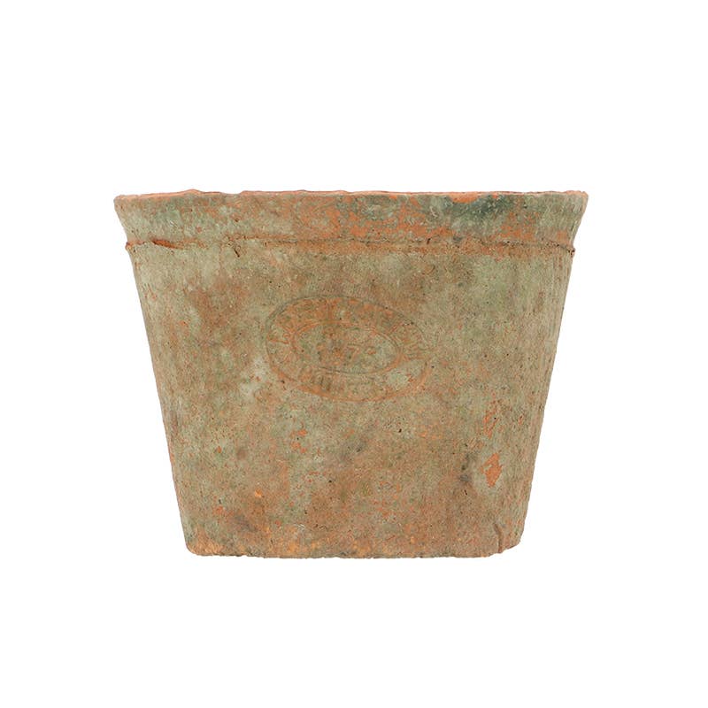 Small Aged Terracotta Round Flower Pot
