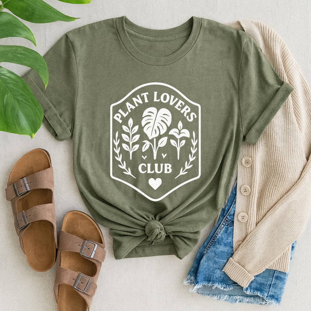 Plant Lovers Club T-Shirt – Botanical Graphic Tee