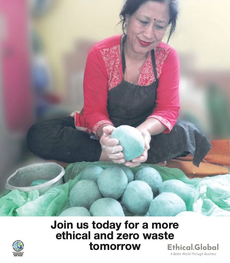 Hearts Eco Wool Dryer Balls Fair Trade