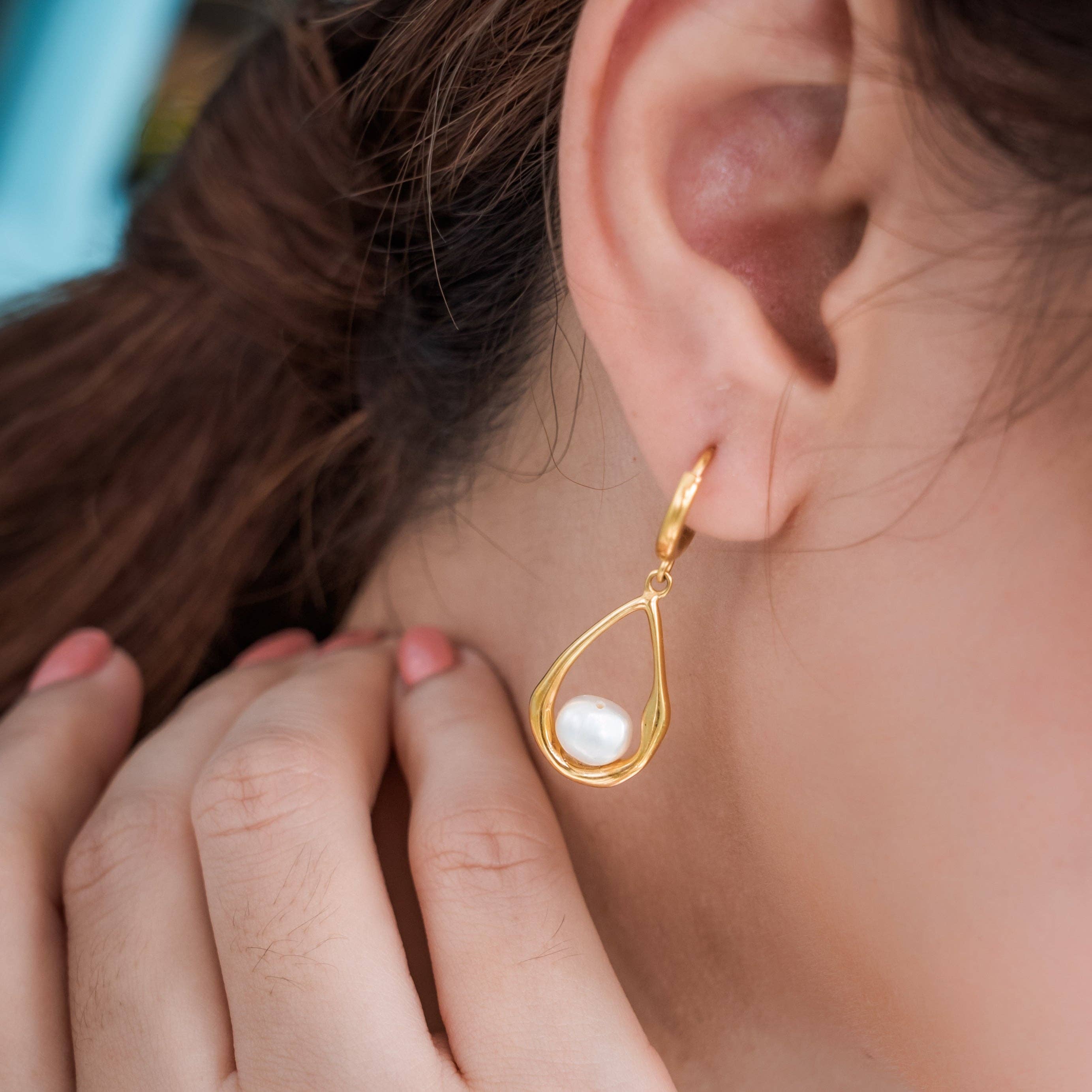 Milk and Honey Drop Earrings
