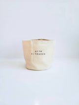 Grow Kindness Canvas Plant Pot Cover