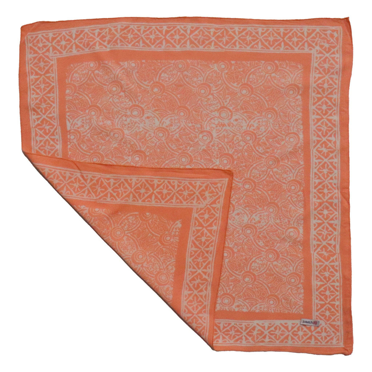 Batik Bandana - Soft Lightweight Cotton, Golden Iris, Peach