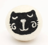 Cats: Eco Wool Dryer Balls Fair Trade: Black Cat