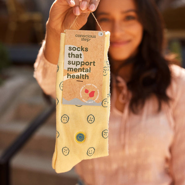 Socks that Support Mental Health - Smiley Faces