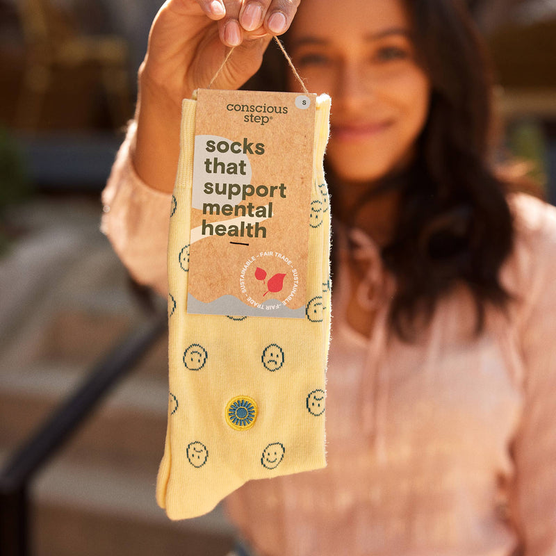 Socks that Support Mental Health - Smiley Faces