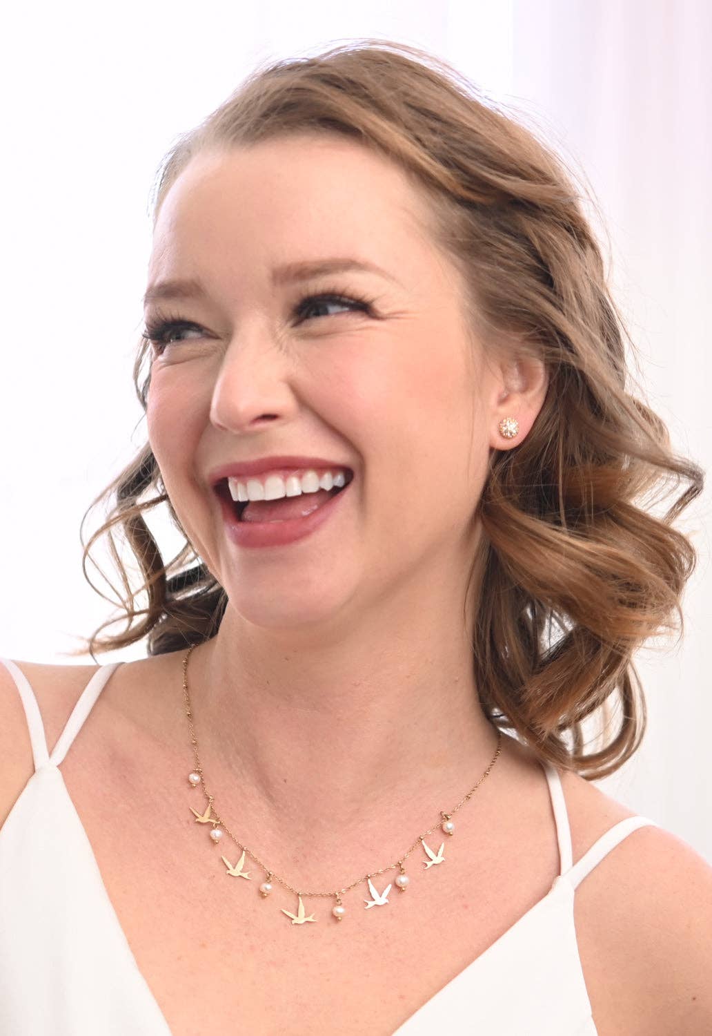 Gold Lustre Bloom Studs