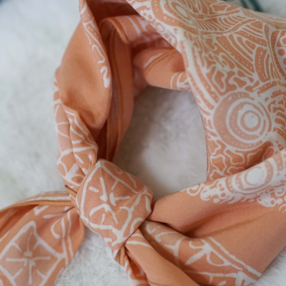 Batik Bandana - Soft Lightweight Cotton, Golden Iris, Peach