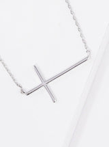 Sideway Christian Cross Necklace