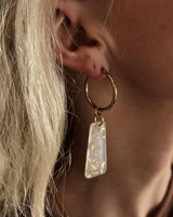 Callum Acrylic Charm Hoop Earrings