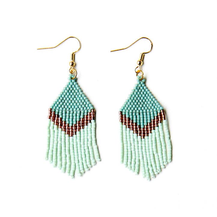 Mint Bead Earring