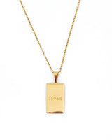 Amour Engraved Pendant Necklace