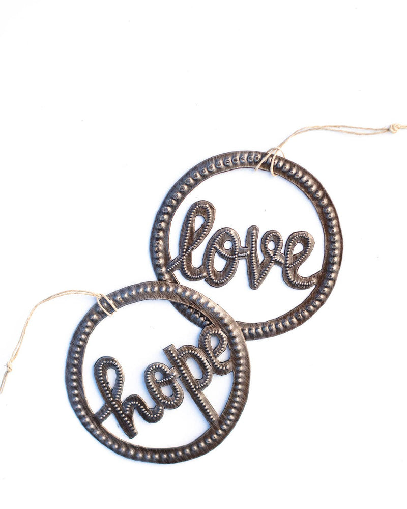 Love Circle Metal Art Ornament