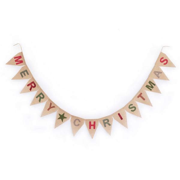 Merry Christmas Fabric Bunting