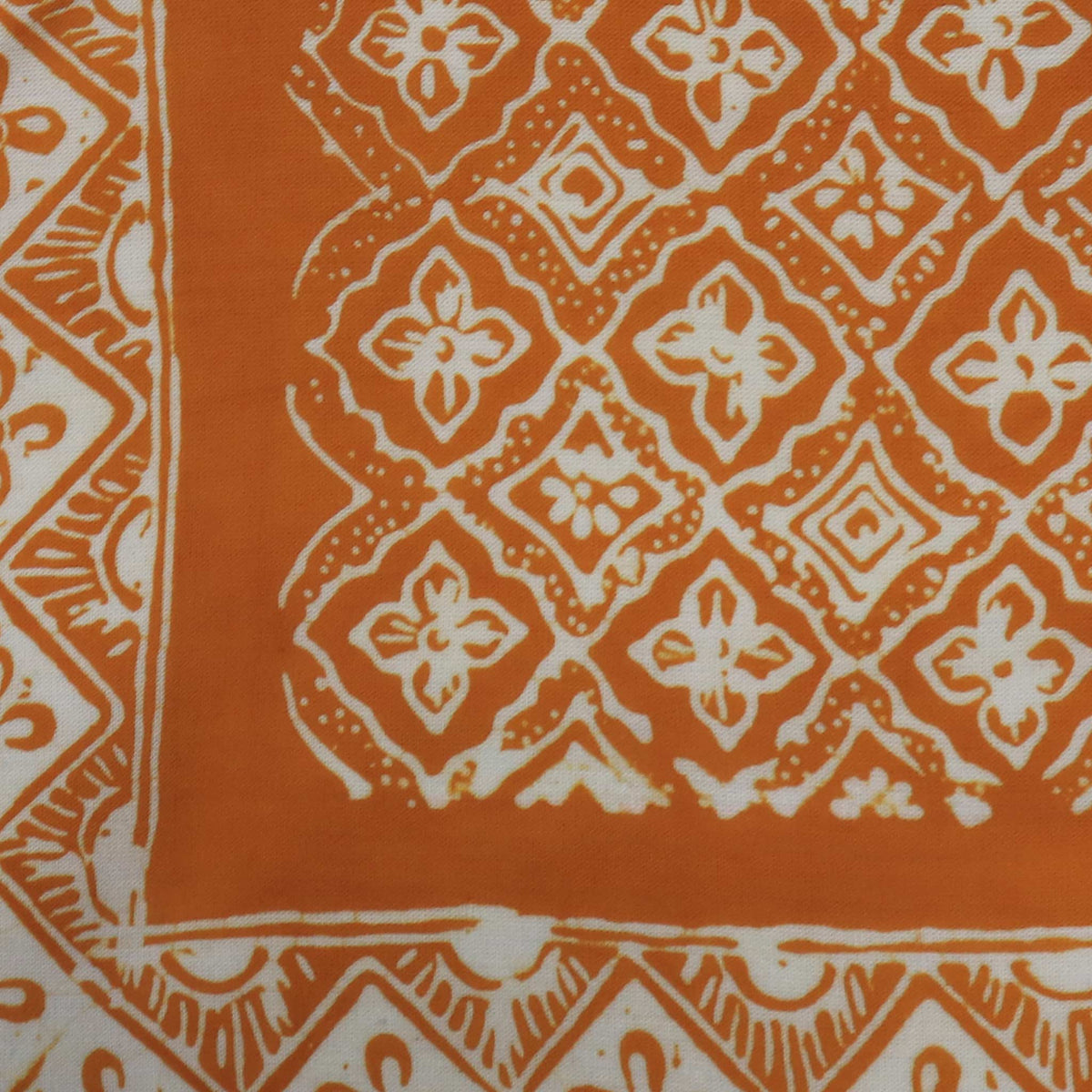 Hand Dyed Batik Bandana, 100% Soft Cotton, Mustard, Yellow, Fall Autumn, Kamboja