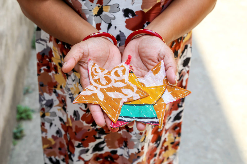 Kantha Star Ornaments