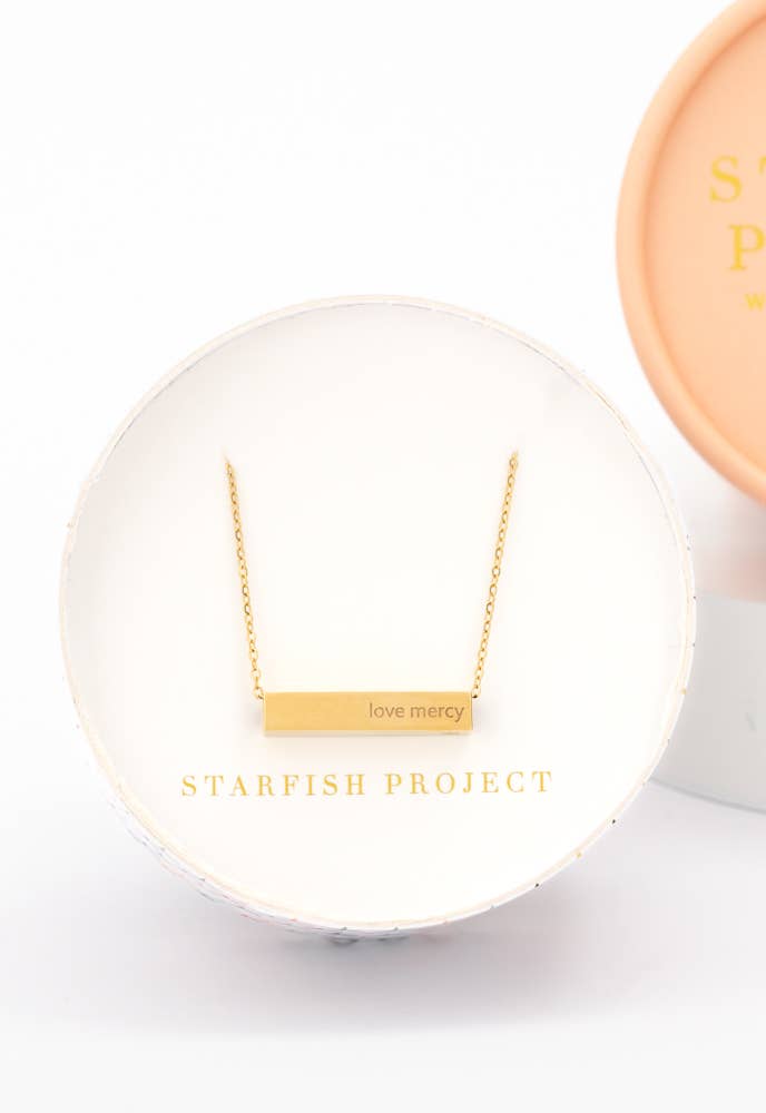 Walk Humbly Bar Necklace