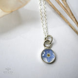 Small Circle Pendant (Forget-me-not)