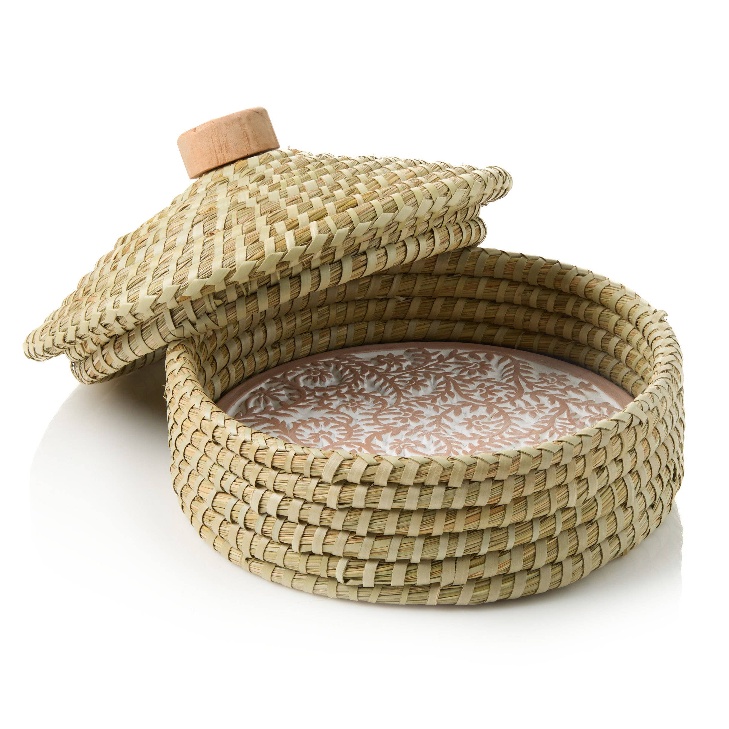 Lidded Pangara Terracotta Bread Warmer