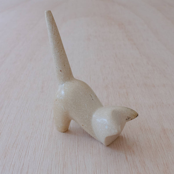 Handmade Natural Stone Cat Bookshelf Sculpture