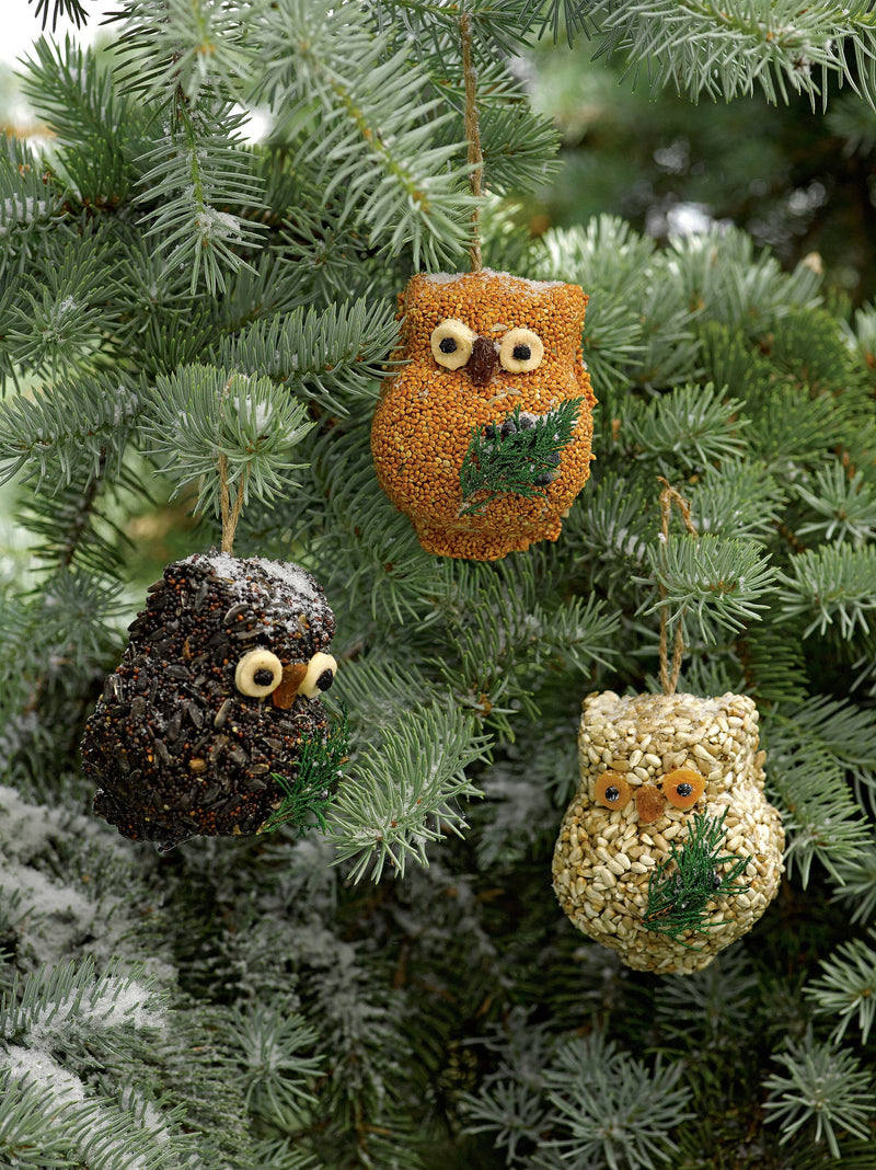 Solid Owl Bird Feeders Outdoor Ornaments