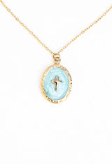 Shine Bright Cross Pendant  in Mint