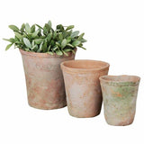 Aged Terracotta Round Flower Pot
