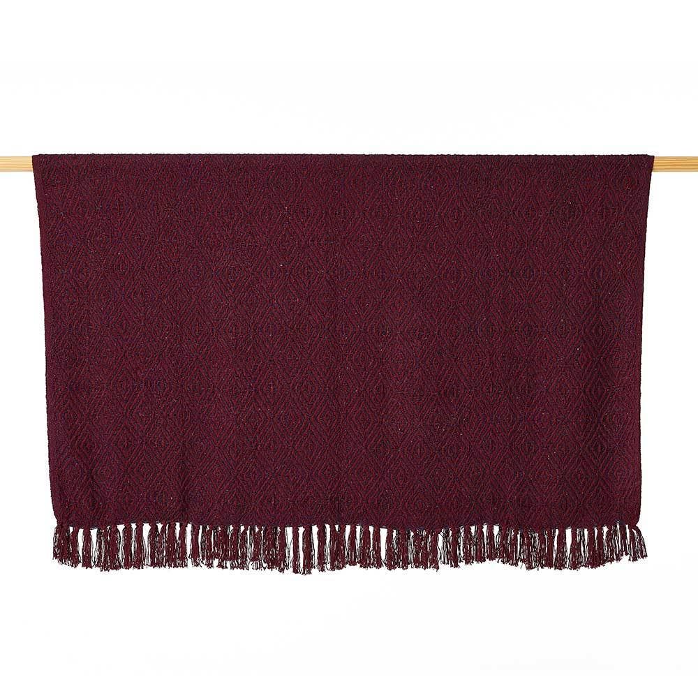 Plum Diamond Rethread Throw