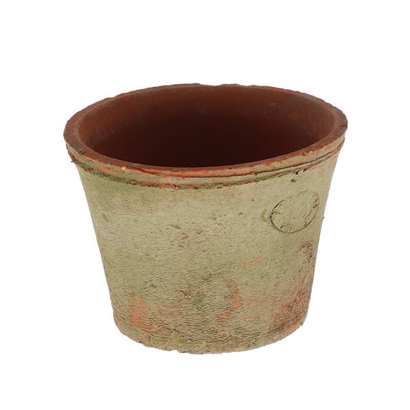 Aged Terracotta Round Flower Pot