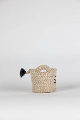 Cat Face Jute Basket - Mini