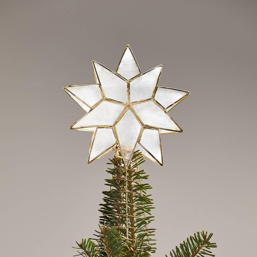 Capiz Star Christmas Tree Topper