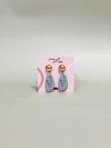 Pressed Floral Clay Earrings