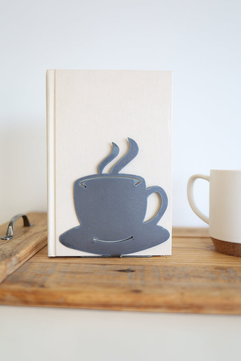 Coffee Bookend | coffee lover gift home decor coffee shop bookcase organization book shelf gift for him