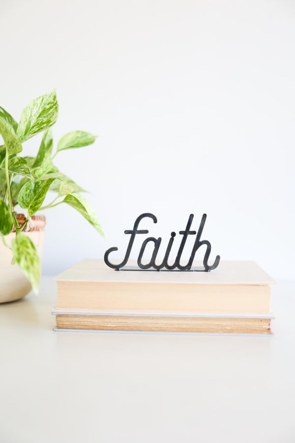 Faith Word Sign | inspiring word art faith sign encouragement gift inspirational decor housewarming gift farmhouse positive home