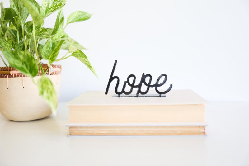 Hope Word Sign | inspiring word art hope sign encouragement gift inspirational decor housewarming gift farmhouse positive home