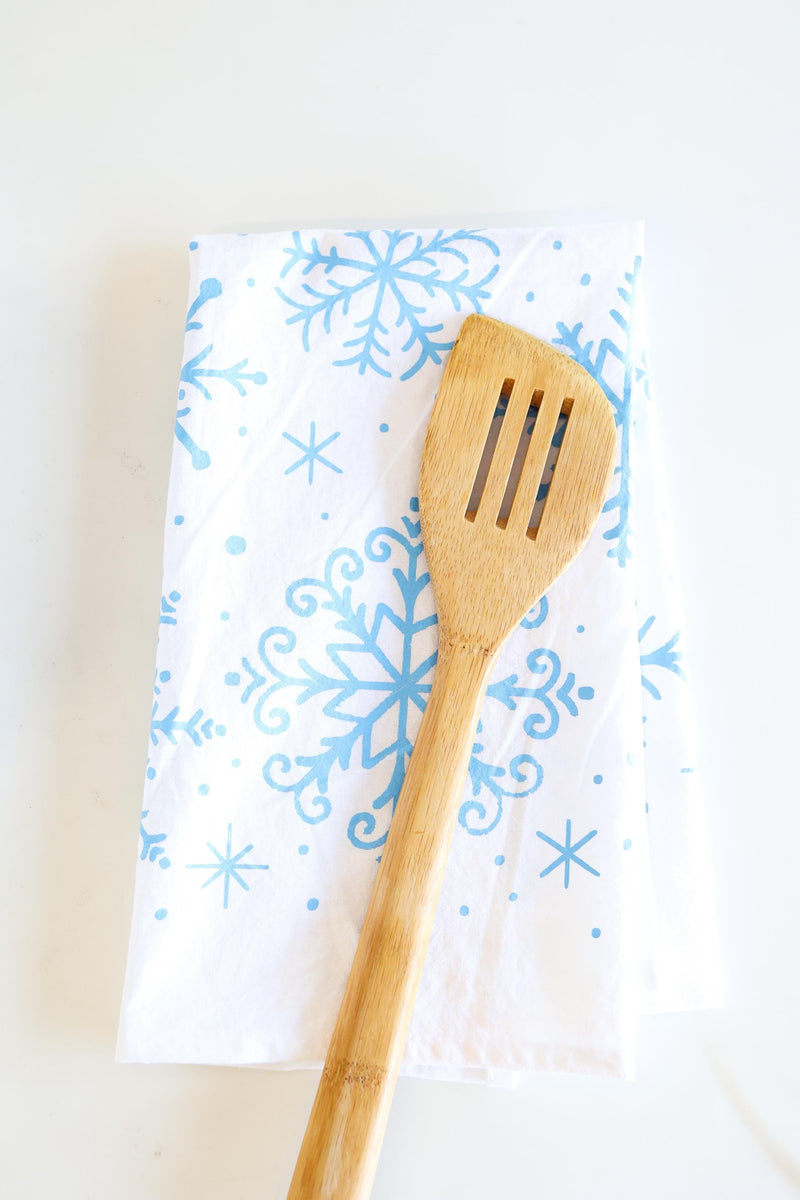 Snowflake Tea Towel | winter wonderland kitchen towel baking hand towel Christmas nostalgia hostess gift holiday towel