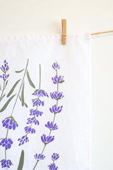 Lavender Tea Towel | floral kitchen towel baking hand towel spring lilac garden hostess gift botanical towel