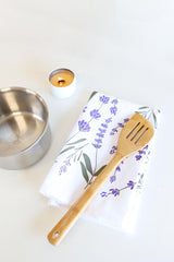 Lavender Tea Towel | floral kitchen towel baking hand towel spring lilac garden hostess gift botanical towel