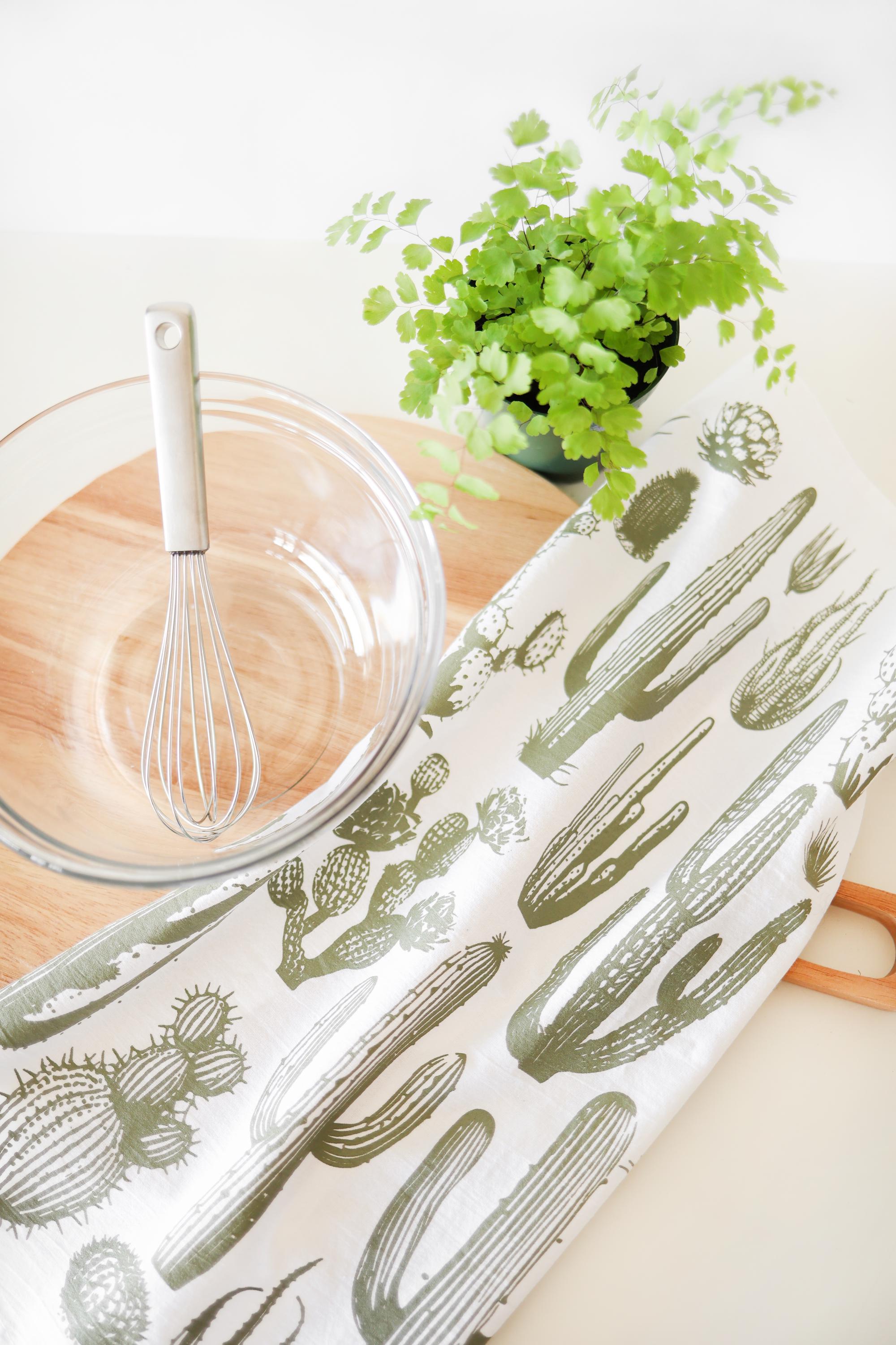 Cactus Tea Towel | desert tea towel southwestern kitchen towel farmhouse napkins basket liner gift wrap hand towel prickly pear succulent