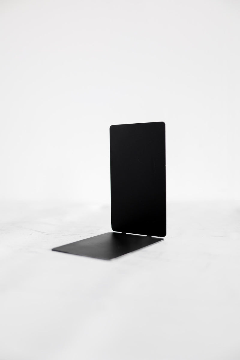 Black Metal Bookend | home office bookend simple bookshelf organizer reading nook farmhouse decor housewarming gift organized home