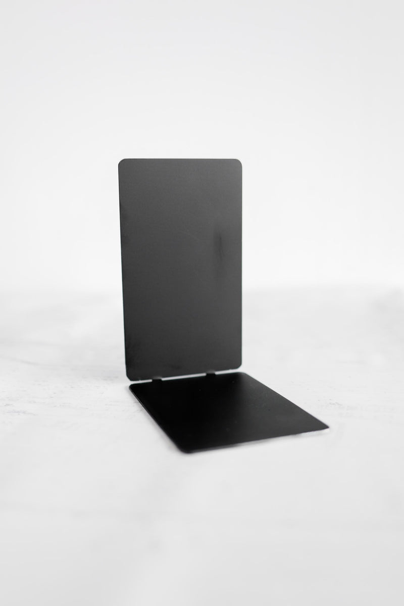 Black Metal Bookend | home office bookend simple bookshelf organizer reading nook farmhouse decor housewarming gift organized home