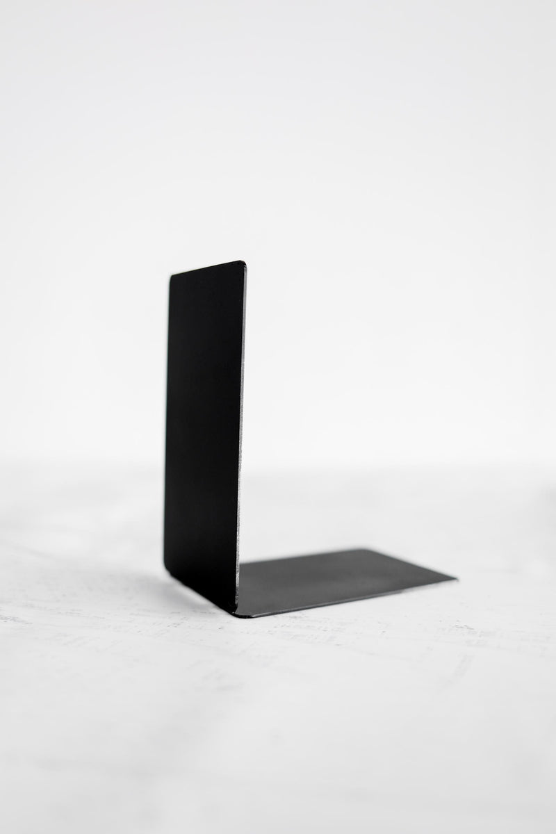 Black Metal Bookend | home office bookend simple bookshelf organizer reading nook farmhouse decor housewarming gift organized home