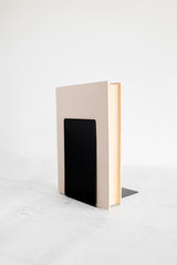 Black Metal Bookend | home office bookend simple bookshelf organizer reading nook farmhouse decor housewarming gift organized home