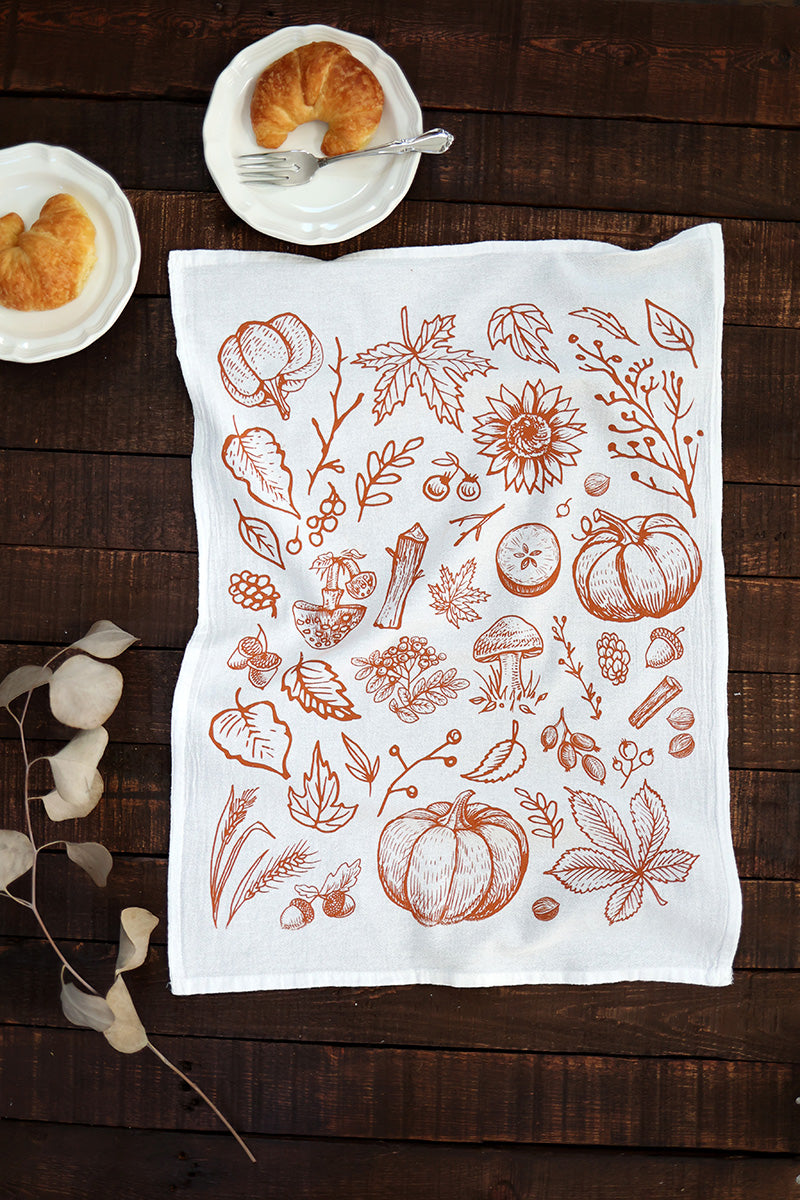 Autumn Woods Tea Towel