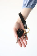 Atlas Noir Keychain Wristlet - Black