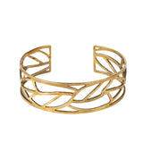 Cut Leaves Brass Bangle