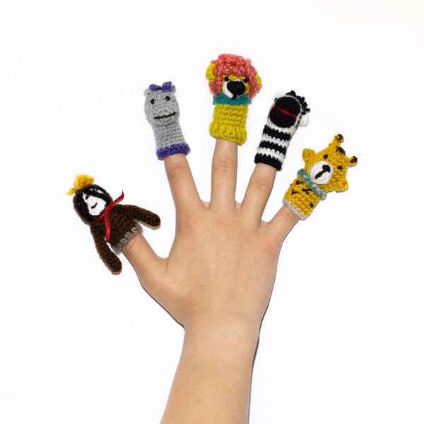 Zoo Animal Finger Puppet Set
