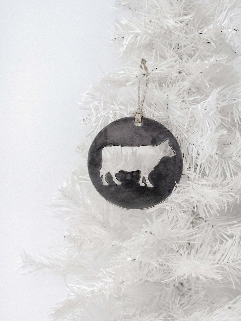 Cow Christmas Tree Ornament - Highland Ridge Decor