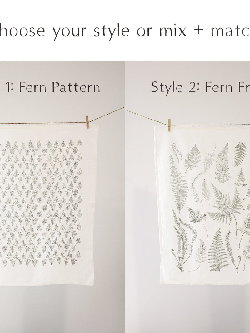 Fern Pattern Tea Towel